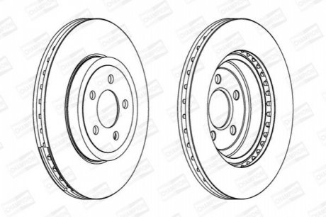CHRYSLER Диск тормозной передн. 300C CHAMPION 562868CH-1