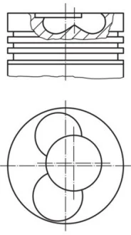 Поршень двигуна MAHLE / KNECHT 030 54 02