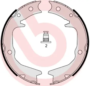 Колодки тормозные задние барабанные BREMBO S54519 (фото 1)