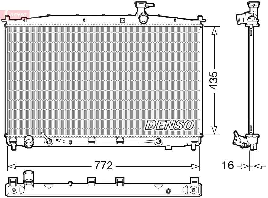 Радіатор HYUNDAI SantaFe \'\'06-12 DENSO ="DRM41024" (фото 1)