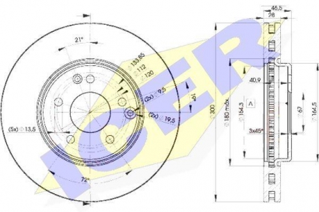 Диск тормозной ICER 78BD0411-2