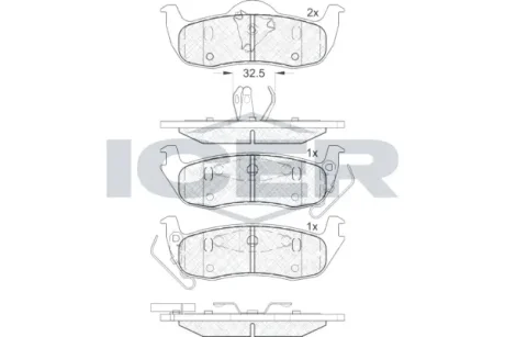 Колодки тормозные ICER 181766