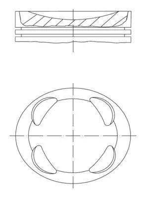 Поршень CITROEN BERLINGO/PEUGEOT 308 1.6 07- (77.5mm) MAHLE / KNECHT 081 PI 00104 002 (фото 1)