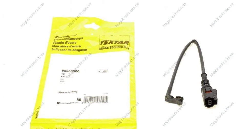 Датчик износа тормозных колодок задн MAN TGE VW CRAFTER, GRAND CALIFORNIA CAMPER 2.0D/Electric 09.16- TEXTAR 98059500 (фото 1)