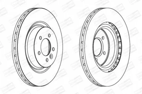 LANDROVER Диск тормозной передн.Range Rover Sport 05- CHAMPION 562654CH-1