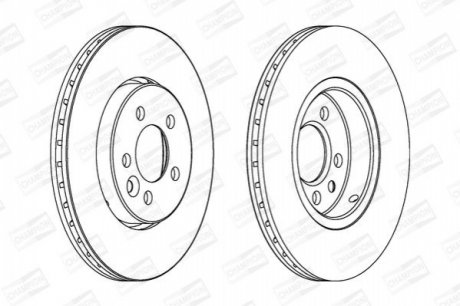 ROVER Диск тормозной передний 75 1.8./2.0/2.5I 99- CHAMPION 562165CH
