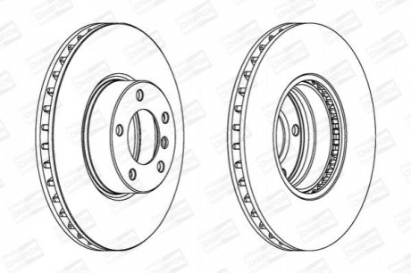 BMW Диск тормозной передн.5серия E39 00- CHAMPION 562384CH-1