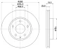 Диск тормозной передний Mazda 3 (BM) 13- HELLA 8DD 355 120-441 (фото 4)