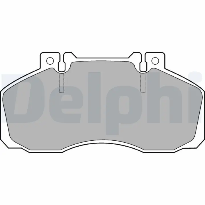 Комплект гальмівних колодок задньої/передньої., MERCEDES T2/L, T2/LN1, VARIO, VARIO (B667, B670, B668), VARIO (B670), VARIO (B670, B668, B667) 2.3-5.7D 04.77- Delphi LP662 (фото 1)