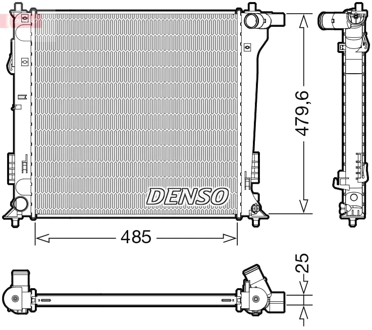 Радіатор HYUNDAI Tucson \'\'15>> DENSO ="DRM41020" (фото 1)