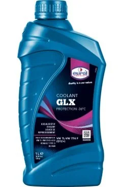 EUROL 1л Coolant GLX -36 Антифриз красный G12+, TL-VW 774 F, VW TL-VW 774 D (G12), Renault Type D, BS 6580, ASTM D3306/D4656/D4985, JASO M325, NATO S-759 Eurol 002495 (фото 1)