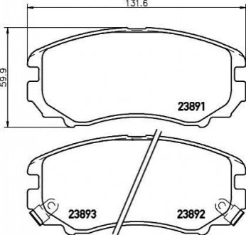 Колодки тормозные дисковые передние Hyundai Elantra, Sonata IV, Tucson/Kia Soul, Sportage 1.6, 2.0, 2.4 (06-) Nisshinbo NP6003