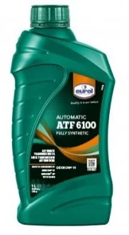 EUROL 1л ATF6100 Масло трансмиссионное для АКПП DEXRON VI DEXRON III - DEXRON IIE, Toyota WS, Mercon LV, Mercon SP Eurol 005670