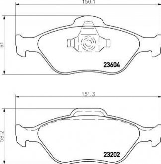 Колодки тормозные дисковые передние Mazda2 1.3, 1.4, 1.6 (03-)/Ford Fusion 1.4, 1.6 (04-12) Nisshinbo NP5008 (фото 1)