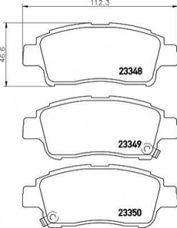 Колодки тормозные дисковые передние Toyota Yaris 1.0, 1.3, 1.4 (01-05), Yaris 1.5 (10-) Nisshinbo NP1007 (фото 1)