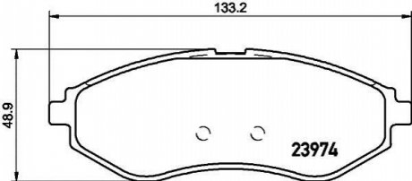 Колодки тормозные дисковые передние Авео Chevroler Aveo T200, 250 1.4, 1.6 (05-) Nisshinbo NP6027 (фото 1)