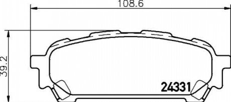 Колодки тормозные дисковые задние Subaru Forester, Impreza 2.0, 2.2, 2.5 (02-) Nisshinbo NP7009 (фото 1)