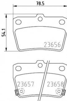 Колодки тормозные дисковые задние Toyota RAV-4/Chery Tiggo 1.8, 2.0, 2.4 (00-) Nisshinbo NP1081 (фото 1)