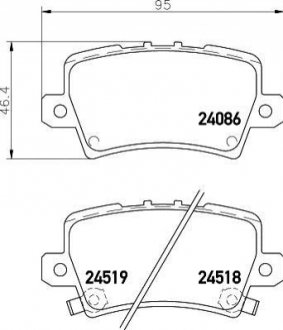 Колодки тормозные дисковые задние Honda Civic VIII 1.4, 1.6, 1.8, 2.0 (05-) Nisshinbo NP8039 (фото 1)