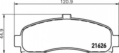 Колодки тормозные дисковые передние Nissan Micra II 1.0, 1.3, 1.5 (92-03) Nisshinbo NP2067 (фото 1)