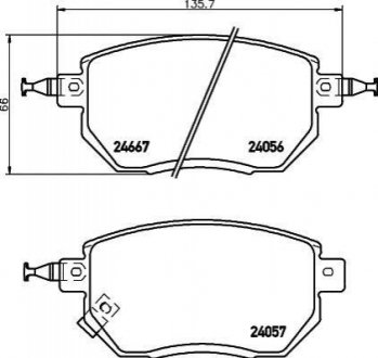 Колодки тормозные дисковые передние Nissan Murano, Qashqai 2.5, 3.5 (07-) Nisshinbo NP2024