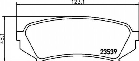 Колодки тормозные дисковые задние Toyota Land Cruiser 100 4.2, 4.7 (98-) Nisshinbo NP1029