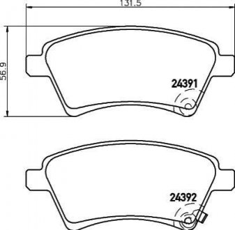 Колодки тормозные дисковые передние Suzuki SX4 1.5, 1.6, 1.9, 2.0 (06-) Nisshinbo NP9017