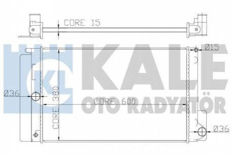 KALE TOYOTA Радиатор охлаждения Auris 07-,Avensis 1.8/2.0 08-,Corolla E15/18 1.3/1.6 07- Kale oto radyator 372000 (фото 1)