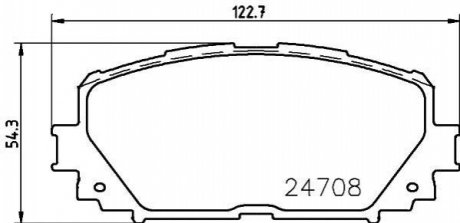 Колодки тормозные дисковые передние Toyota Yaris 1.3, 1.5, 1.8 (05-) Nisshinbo NP1060