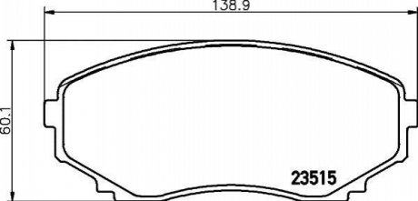 Колодки тормозные дисковые передние Mazda MPV 2.0, 2.5, 3.0 (99-06) Nisshinbo NP5012 (фото 1)