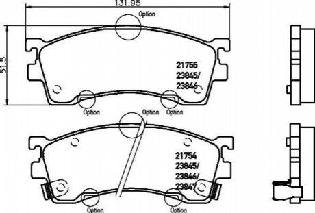 Колодки тормозные дисковые передние Mazda 626 1.6, 1.8 2.0 (91-97) Nisshinbo NP5003 (фото 1)