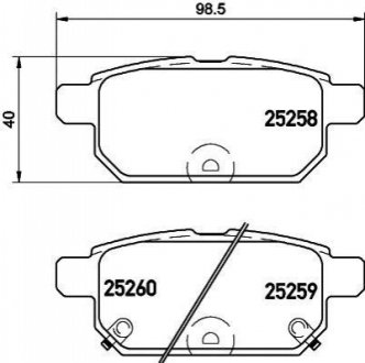 Колодки тормозные дисковые задние Suzuki Swift 1.2, SX-4 1.6 (10-) Nisshinbo NP9016 (фото 1)