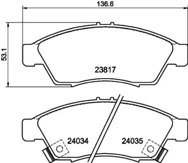 Колодки гальмівні дискові передние Suzuki Leana 1.4 1.6 (02-06) NISSHINBO Nisshinbo NP9013