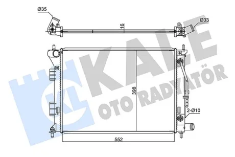 KALE HYUNDAI Радиатор охлаждения АКПП i30,Elantra,Kia Ceed,Cerato,Soul 1.6/2.0 11- Kale oto radyator 347790
