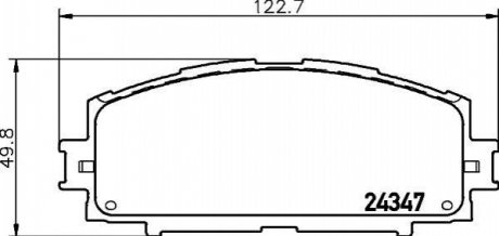 Колодки тормозные дисковые передние Toyota Yaris 1.3, 1.5 (12-) Nisshinbo NP1128 (фото 1)