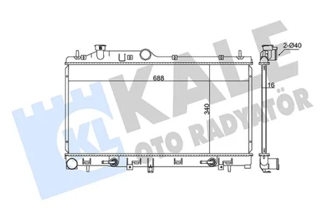 Радіатор охолодження двигуна (паяний) Subaru Impreza (07-), Legacy (04-), XV (12-) 1.5i, 1.6i, 2.0i, 2.5i KALE OTO RADYATOR Kale oto radyator 365000