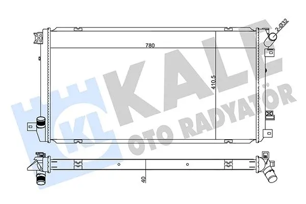 Радіатор, система охолодження двигуна Kale oto radyator 355575 (фото 1)
