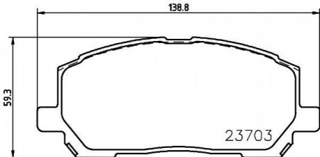 Колодки тормозные дисковые передние Lexus RX 300 3.0 (00-03) Nisshinbo NP1041 (фото 1)
