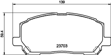 Колодки гальмівні дискові передні Lexus RX 300 3.0 (00-03) NISSHINBO Nisshinbo NP1041