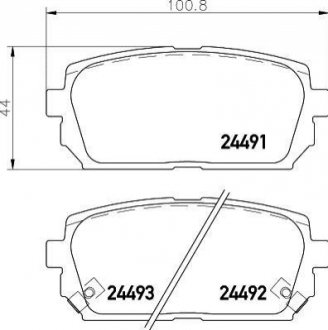Колодки тормозные дисковые задние Kia Carens 1.6, 2.0 (06-) Nisshinbo NP6064 (фото 1)