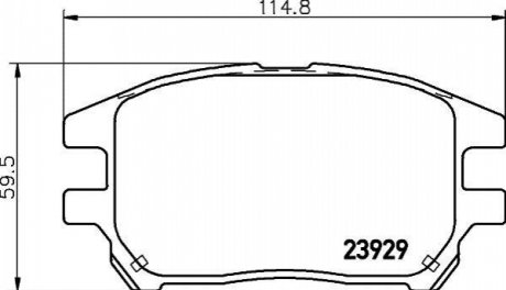 Колодки тормозные дисковые передние Lexus RX 300 (00-03) Nisshinbo NP1076 (фото 1)