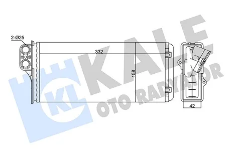 Радіатор обігрівача салону Renault Master II/Opel Movano/Nissan Interstar (98-) KALE OTO RADYATOR Kale oto radyator 346410