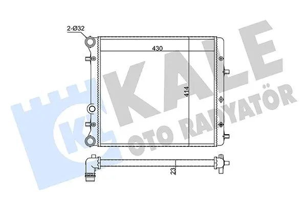 KALE VW Радиатор охлаждения Polo,Skoda Fabia I,II,III,Rapid,Roomster,Seat Kale oto radyator 349245 (фото 1)