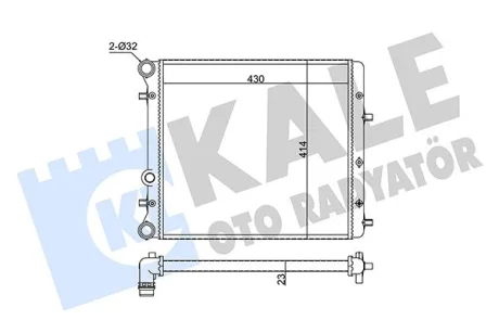 KALE VW Радиатор охлаждения Polo,Skoda Fabia I,II,III,Rapid,Roomster,Seat Kale oto radyator 349245