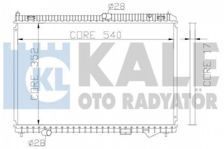 KALE FORD Радиатор охлаждения B-Max,Fiesta VI,Transit Courier 1.4/2.0 12- Kale oto radyator 341945