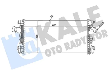 Інтеркулер Opel Astra J (09-)/Chevrolet Cruze (12-) 1.6, 1.7, 2.0 CDTi KALE OTO RADYATOR Kale oto radyator 344900