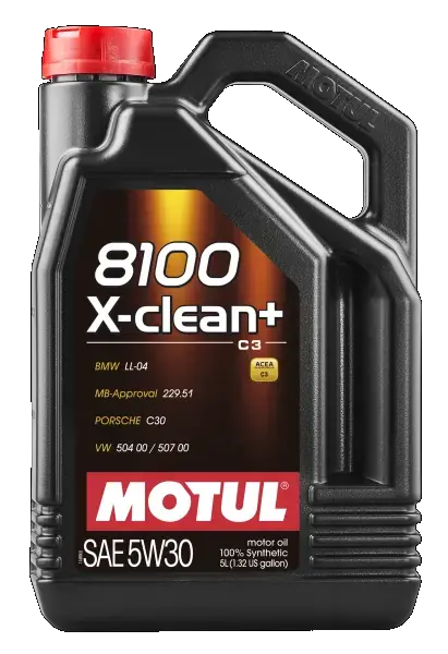 Масло моторное 5W30 8100 X-clean+ (5л) VW 504.00-507.00 MOTUL Motul 106377 (фото 1)