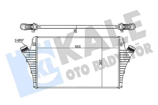 KALE OPEL Интеркулер Signum,Vectra C 1.9CDTI,Fiat,Cadillac,Saab 9-3 Kale oto radyator 352355 (фото 1)