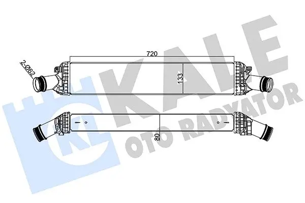 Інтеркулер AudI A4, A5, A6, A7, A8, Q5 (07-) 1.8 TFSi, 2.0, 2.7, 3.0 Tdi KALE OTO RADYATOR Kale oto radyator 342400 (фото 1)