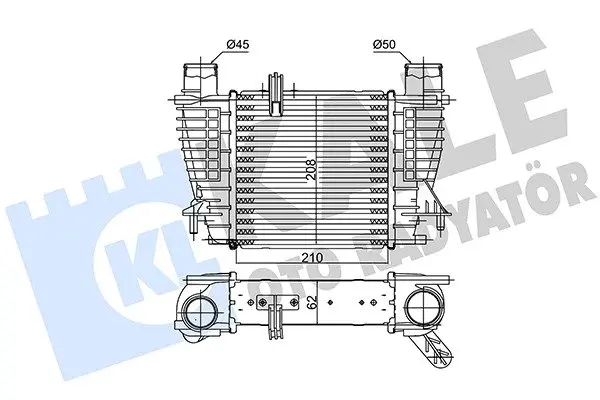 Інтеркулер Renault Clio, Modus (02-) 1.2 16V, 1.5 Dci KALE OTO RADYATOR Kale oto radyator 243400 (фото 1)